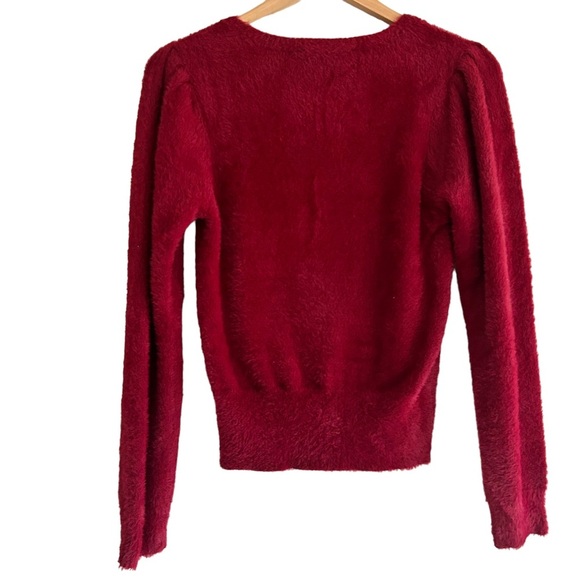 ASTR The Label Womens Ruby Red Scoop Neck Waist Length Sweater Size L - Picture 8 of 14
